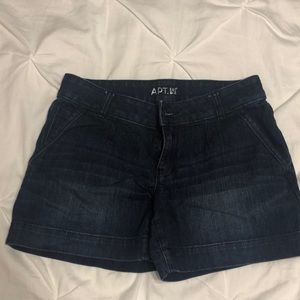 Dark blue jean shorts